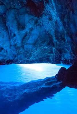 Blue Cave glowing blue